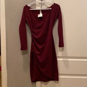 Burgundy dress